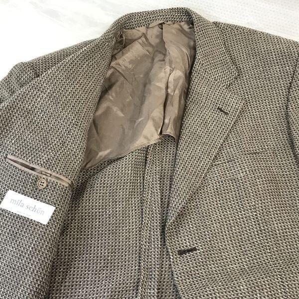 mila schon Italy Linen Silk Tailored Jacket Men L 50 Brown Blazer Spring Summer(USED)