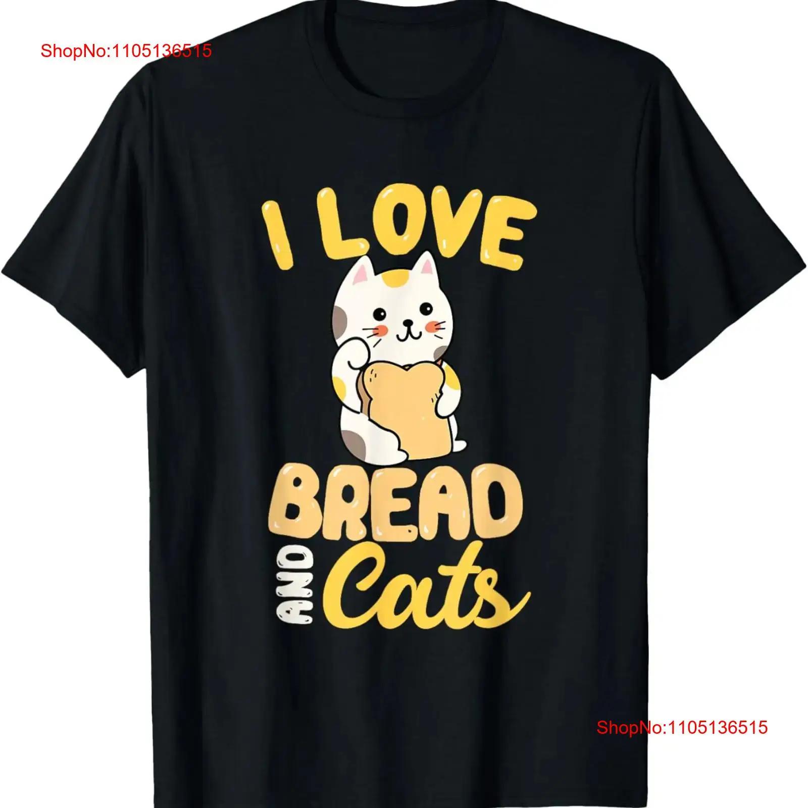 

I Love Bread And Cats T Shirt vintage Washed Casual homme Slightly Stretched streetwear graphic Unisex Breathable Versatile 5XL різнокольоровий