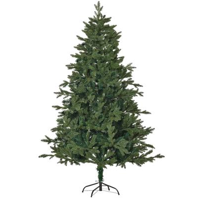 Artificial Christmas Tree 180 Cm Artificial Fir Tree with 748 Tips, 3 Different Leaf Shapes, Flame-Retardant