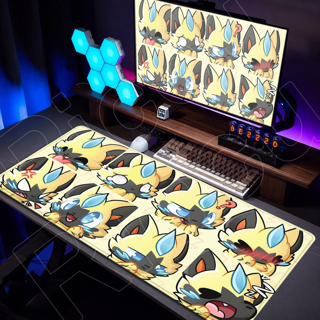Laptop E-sport Gamer Home Keyboard Mats Pokemon Zeraora Large Non-slip Anime Mouse Pad XXL Rubber Desktop Washable Office Carpet