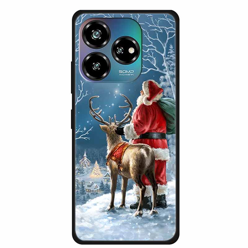 Christmas Lovely Cover For ZTE Axon 60 Lite Case  Axon60 50 40 Lite Pro Ultra 30 Soft Silicone TPU Phone Case For ZTE Axon 60 4G