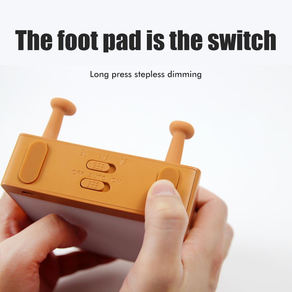 Cute Cartoon Night Light Toast Bread LED Night Lamp Rechargeable Portable Silicone Bedroom Bedside