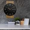 Wooden Geometric Wall Clock 40cm Black