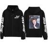 Graphic Print Hoodie Zip Up Oversized Hooded Sweatshirt Casual Streetwear
