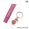 10/15Ml Empty Lipstick Tube With Keychain Pendant Squeeze Sub-Bottling Refillable Liquid Container Bottle Lipgloss Sample Bottle