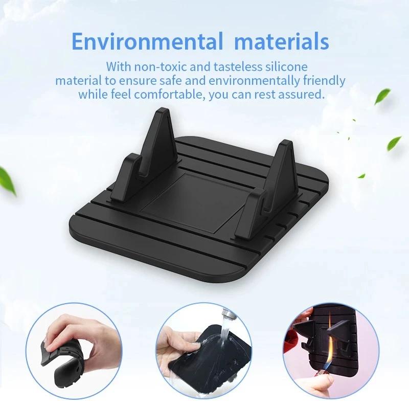 Silikon Anti-Rutsch-Matte Auto Armaturenbrett Halter Universell Schreibtisch Handy Ständer Halterung für iPhone Samsung Xiaomi im Auto GPS Halter