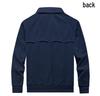 (Clearance) Men's Turn-Down Collar Business Casual Jacket - Spring/Autumn Solid Color Dad's Coat