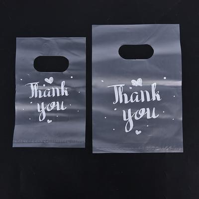 50/100Pcs Mini Thank You Plastic Gift Bags Wedding Candy Bags Shopping Carrier Bags