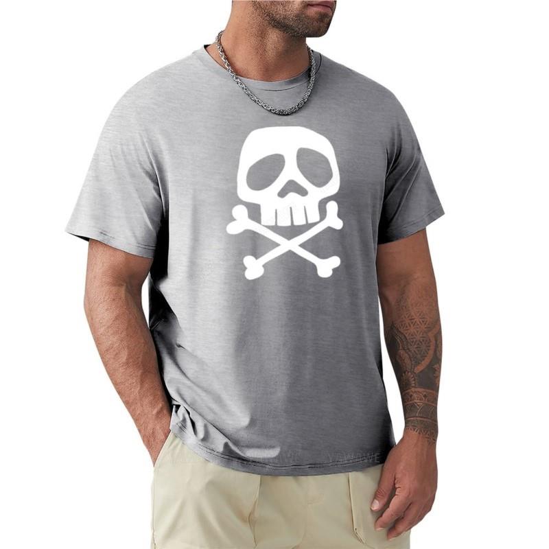 Man Tshirt Old School Punk Rock Skull T-Shirt T-shirt for a Boy Sweat Shirt Oversized T Shirts for Men Black Cotton T-shirt