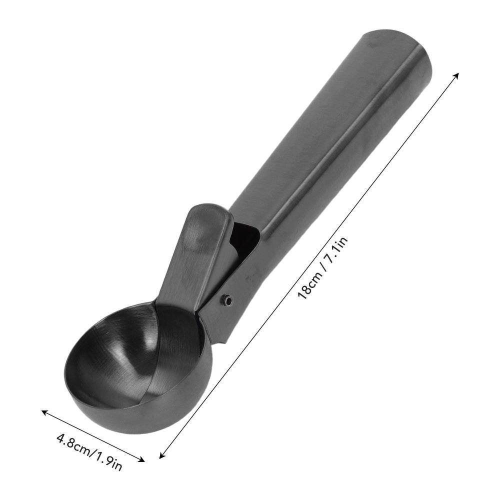 Stainless Steel Ice Cream Scooper Stick Proof Ice Cream Spoon With Trigger  DIY Ice Cream