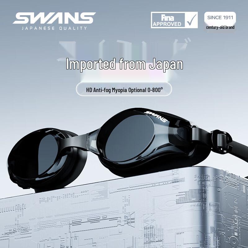 SWANS Japońskie Importowane Gogle Pływackie HD Przeciwmgielne