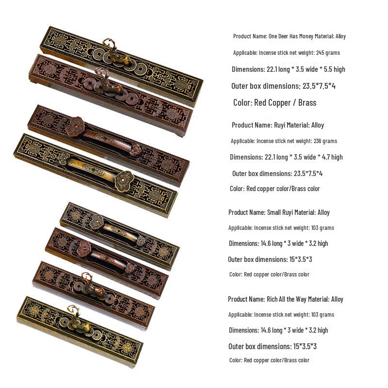 Elegant Antique Deer Alloy Incense Burner for Indoor Use - Perfect for Burning Stick Incense and Home Decoration