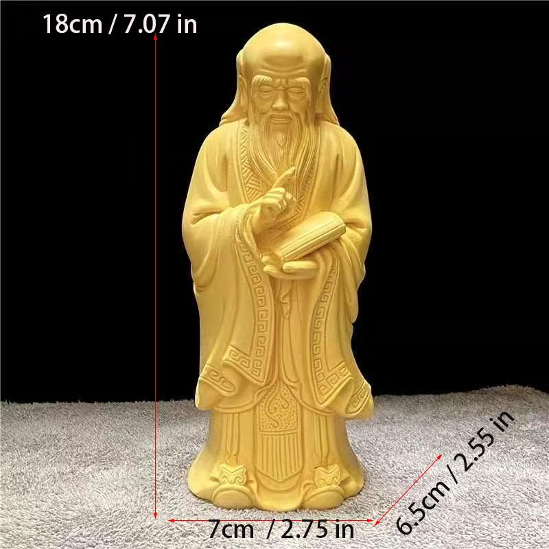 

Премиальный самшит Статуя Лао-цзы Китайская философия историческая фигура Декор для стола Дом Комната Офис Подарки для энтузиастов даосизма