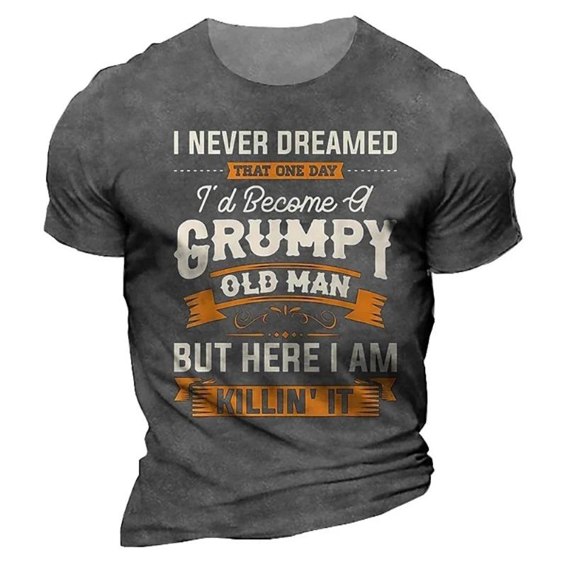 Men's T Shirt Fashion Letter Graphic T-Shirt for Men 3D Printed T Shirt Summer Short Sleeve Tee Casual Top Oversize Man Clothing