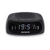 AIWA CR-09J - Black Alarm Clock Radio, LED Display, AM/FM PLL, Dual Alarm