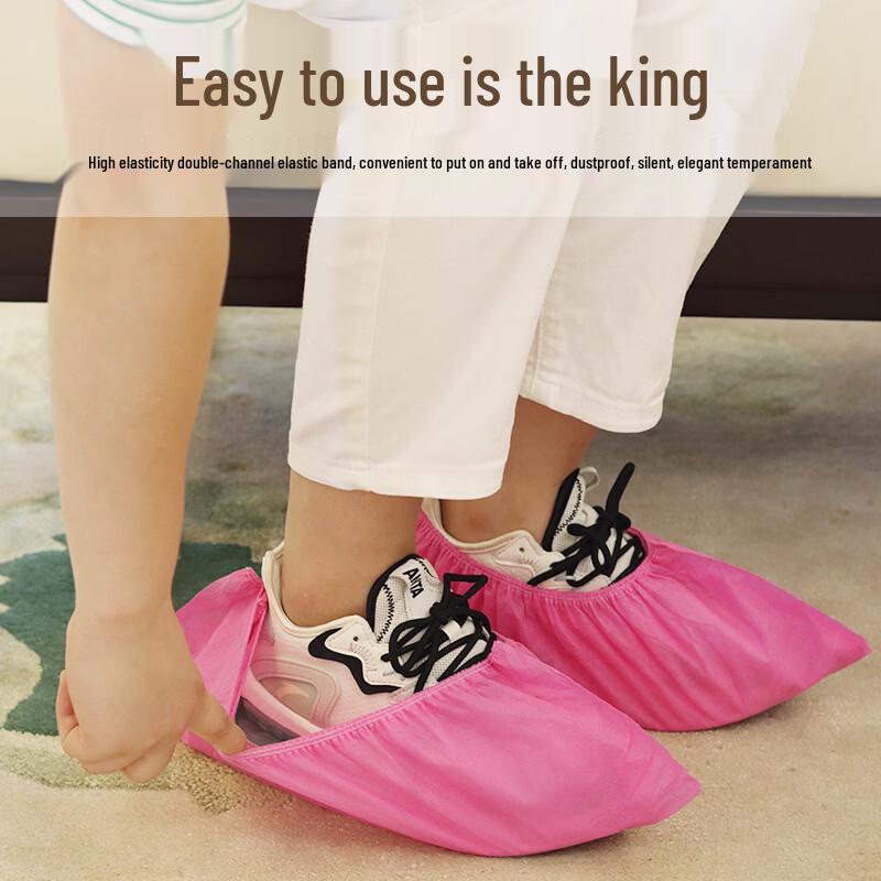 OEING Disposable Non-woven Thickened Household Indoor Shoe Covers (100-pack)