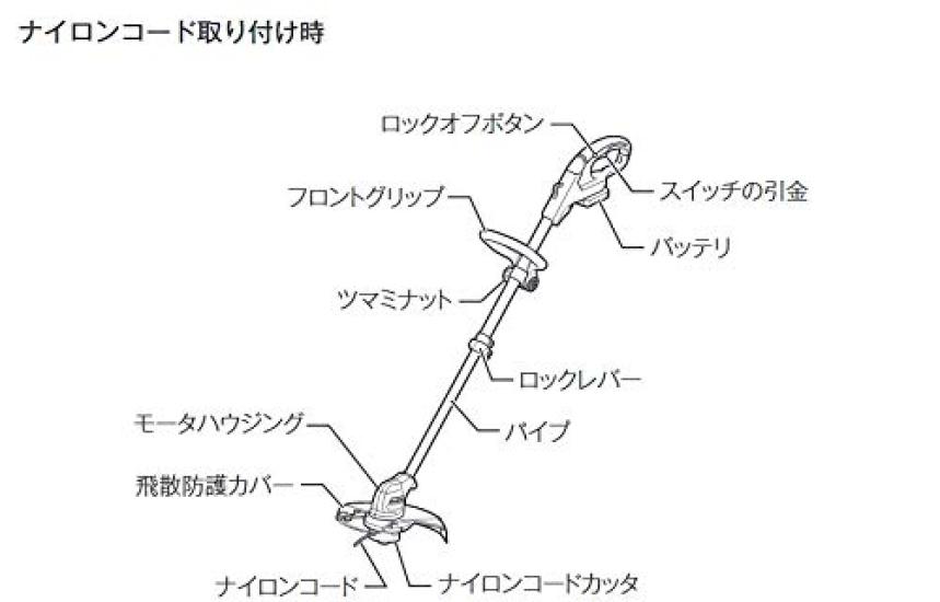 Makita MUR100DZ Bezprzewodowa Kosa do Trawy 230mm Cięcie Pojedyncza Pętla Żywiczna Ładowarka Akumulatora Sprzedawana Oddzielnie Podkaszarka, 10.8V, Szerokość, Ostrze, Rękojeść,