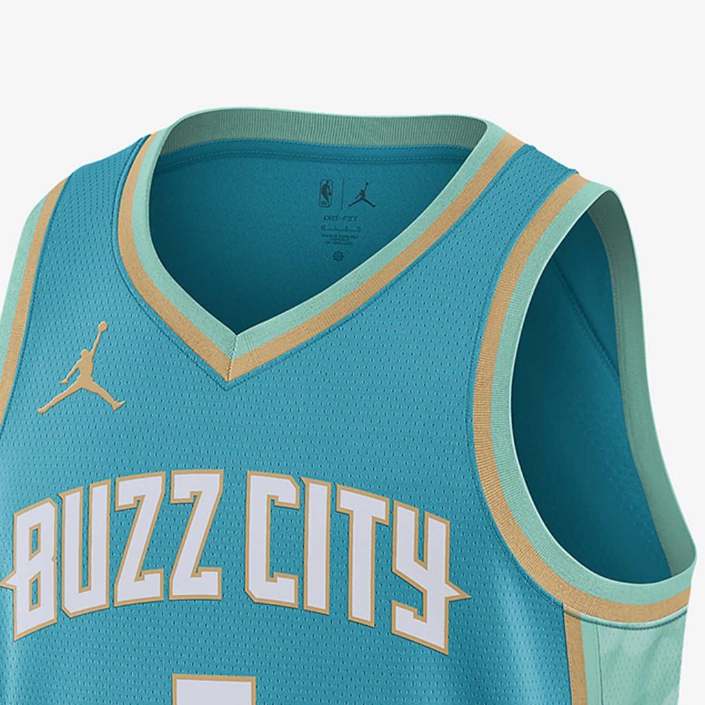 Maglia Swingman Nike Air Jordan x NBA Charlotte Hornets City Edition 23-24 'Lamelo Ball 1' da Uomo DX8753-415