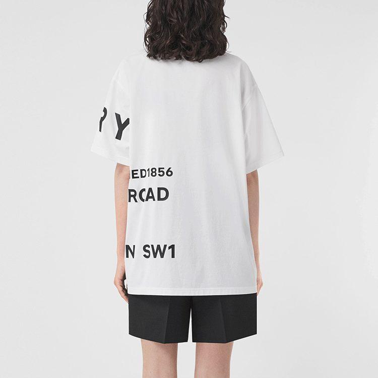 Burberry Drop Shoulder Sleeve T Shirt Women's White 80487481