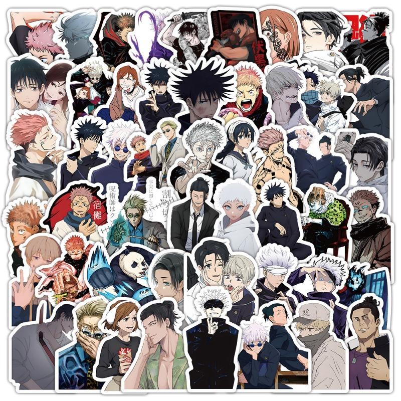 100pcs New Cartoon Jujutsu Kaisen Stickers Cute Decals Toy Stationery Guitar Phone Bicycle Laptop Luggage Car Graffiti Stickers