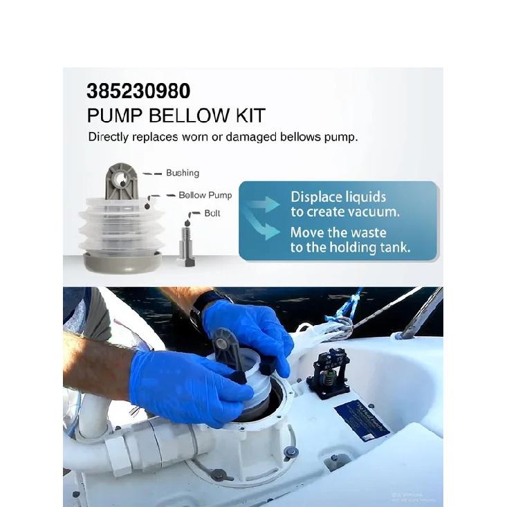 385310076 1-1/2'' Schnabelventil & 385230980 Pumpenbalg & 385310151 O-Ring Für Dometic S, T, J, VHT, VG Serie Vakuumpumpen-Kit
