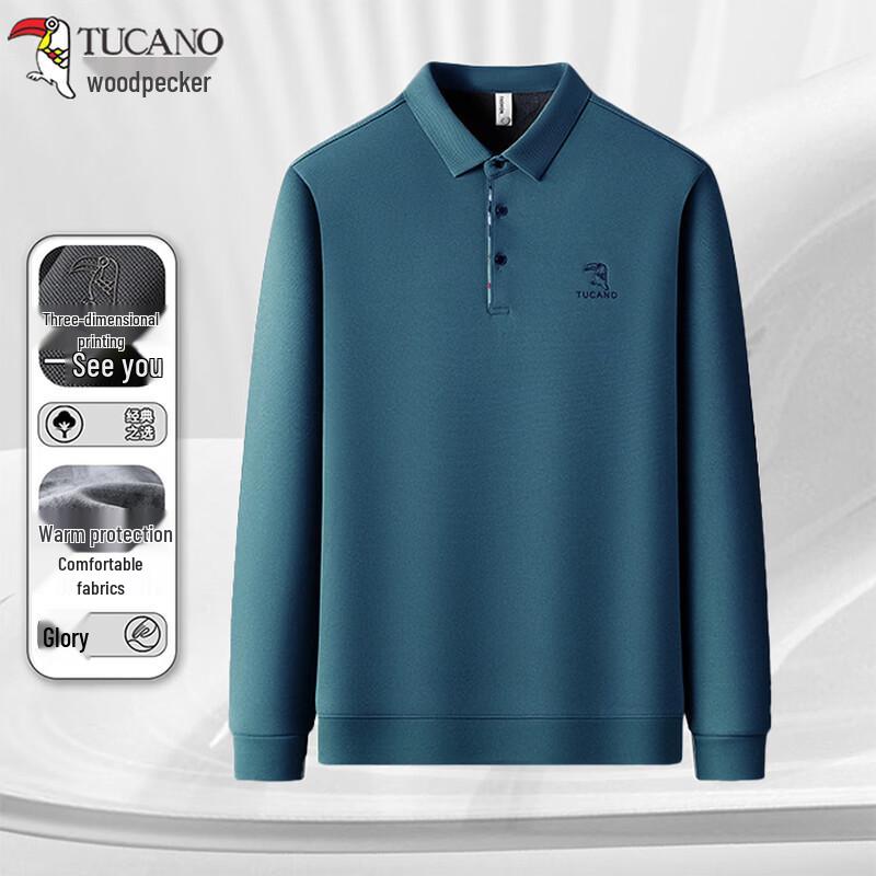 TUCANO Men's Wrinkle-Free Long-Sleeve Polo T-Shirt