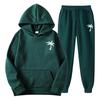 Herren Übergroßer Fleece Sportbekleidung Outdoor Lässig Locker Kapuzenpullover und Jogginghosen Set