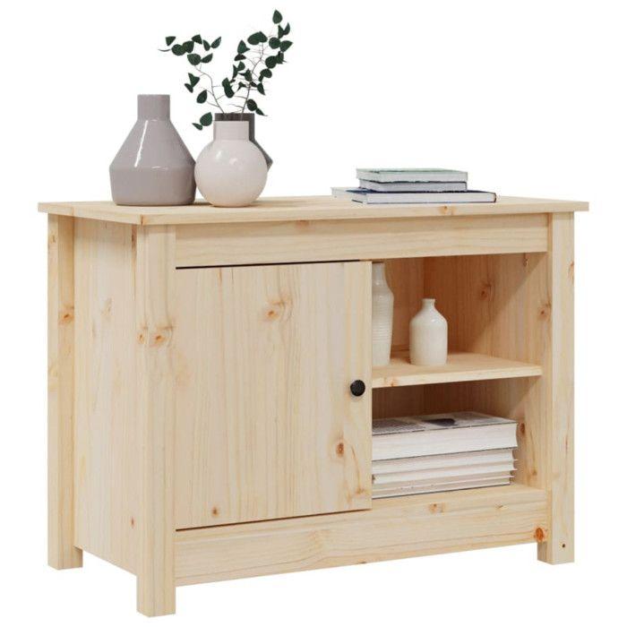 VidaXL Meuble TV 70x36,5x52 cm Bois de pin massif 814579