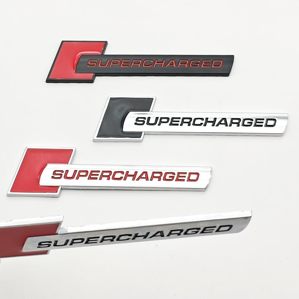 3D Metal Car Sticker Supercharged Logo Emblem Trunk Fender Badge for Audi A1 A2 A3 A4 A5 A6 A7 A8 Q2 Q3 Q4 Q5 Q7 Q8 TT S3 S4 S5