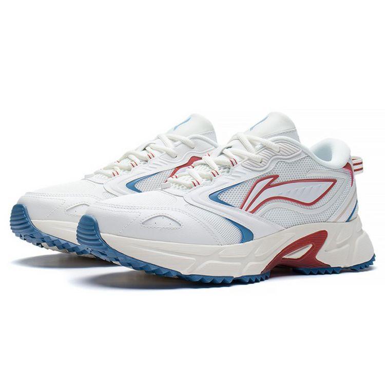 Li-Ning Non-Slip Wear-Resistant Low-Top Running Shoes Men Sneakers Cloud-White ARLS005-1