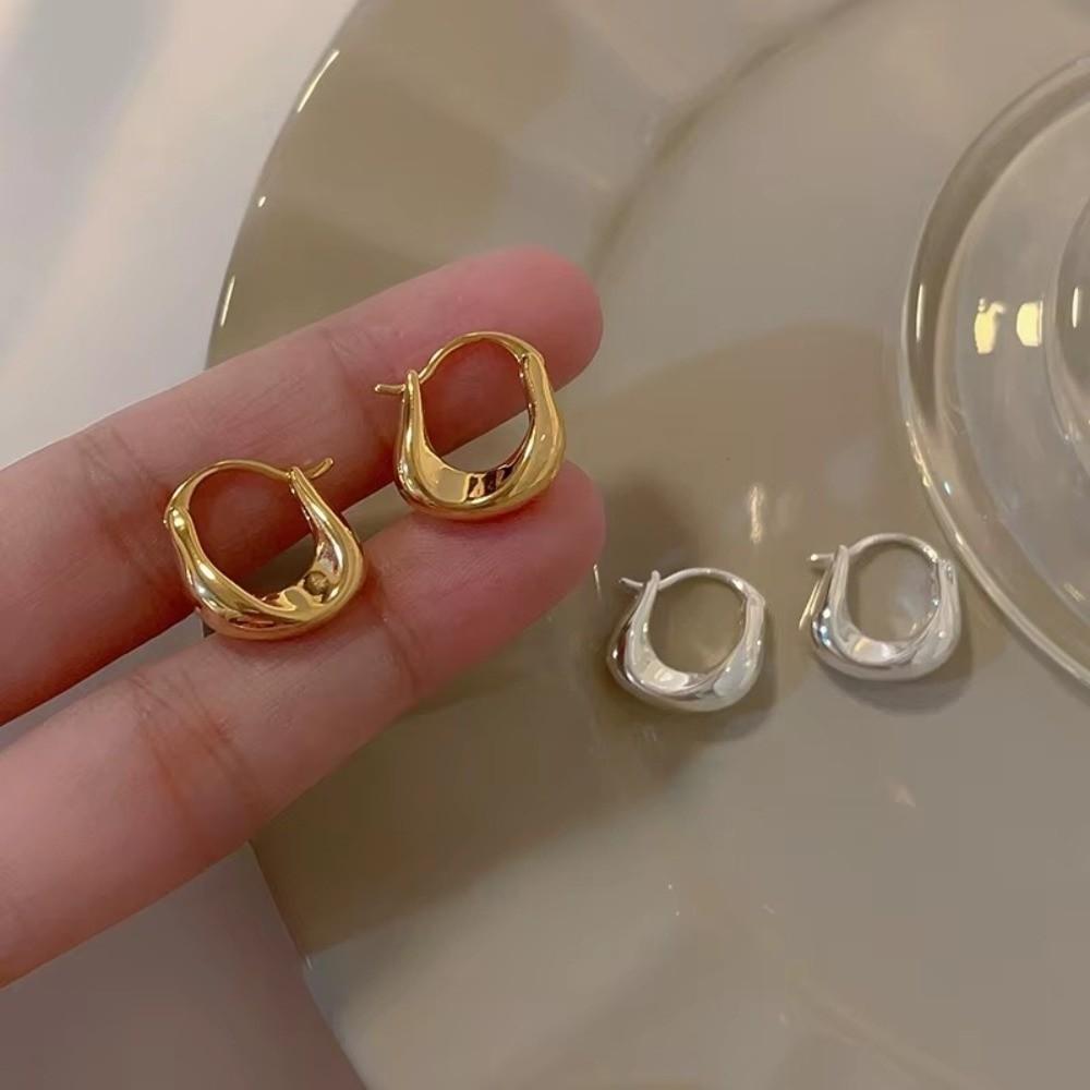 Versatile Chunky Hoop Earrings Simple Ear Pendant Vintage Drop Earrings  Women