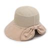 Korean Style Women's Trendy Large Brim Sun Hat with Bowknot - Foldable Bucket Hat for Vacation Travel