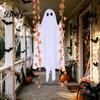 Wasserdichte Terrassenbaum-Hänge-Requisiten Schwingender Geist Halloween-Dekoration für Außen-Gartenhof, Beschwerte Stoff-Flugfigur auf einer Schaukel mit LED
