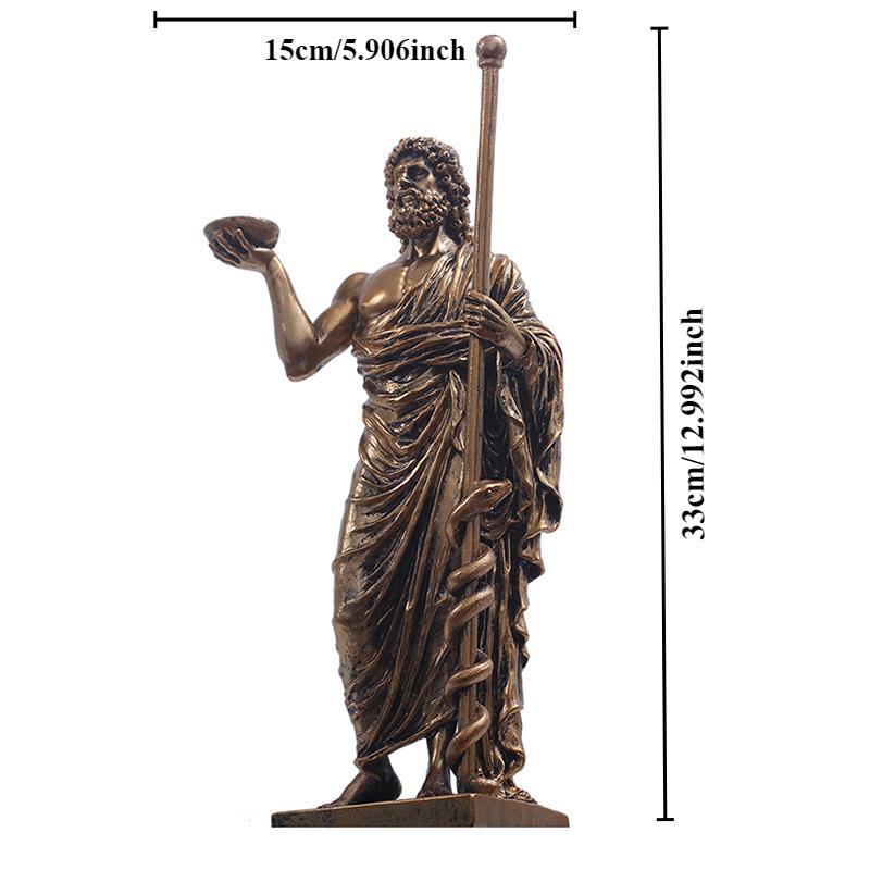 

Греческая Медицинская Бог Скульптура Асклепий Медицина Статуя для Украшения Домашнего Стола Комнатные Украшения Скульптурный Домашний Декор Подарок