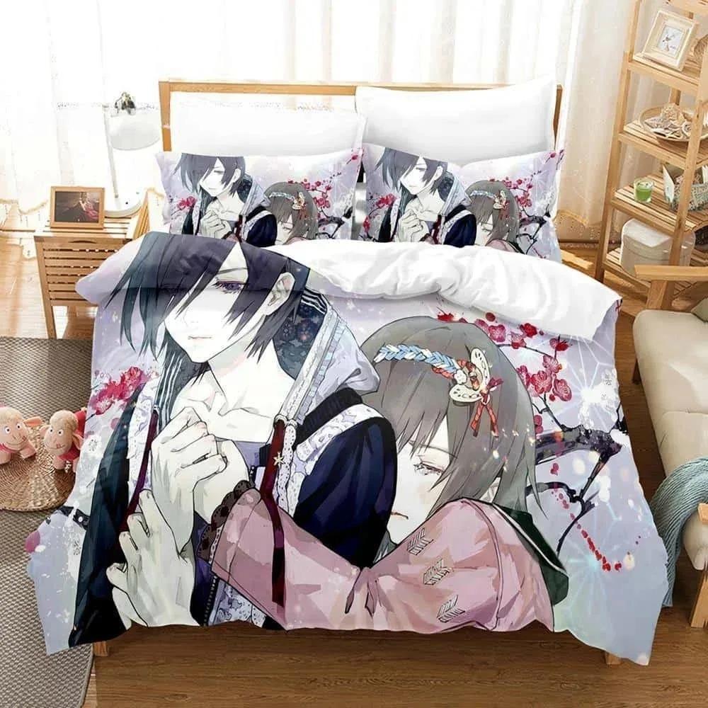 3D Print Anime With Bed Linen Collection Tokyo Ghoul Bedding Collection Single Twin Full Queen King Size Bed Collection Aldult Kid Bedroom Duvetcov
