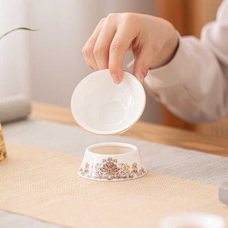 Dunhuang Lotus Ceramic Tea Set Gift Box