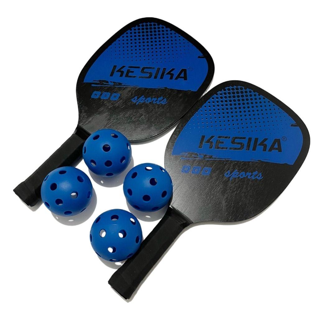 Ensemble de Raquettes de Pickleball Antidérapantes 4 Balles de Pickleball Raquettes de Pickleball Hommes Femmes