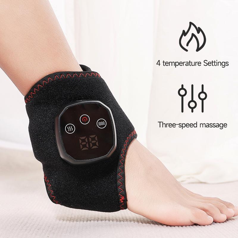 Electric Ankle Protector Ankle Massager Foot Brace 4 Mode Hot Compress Vibration Ankle Support Guard Band Muscle Relaxation