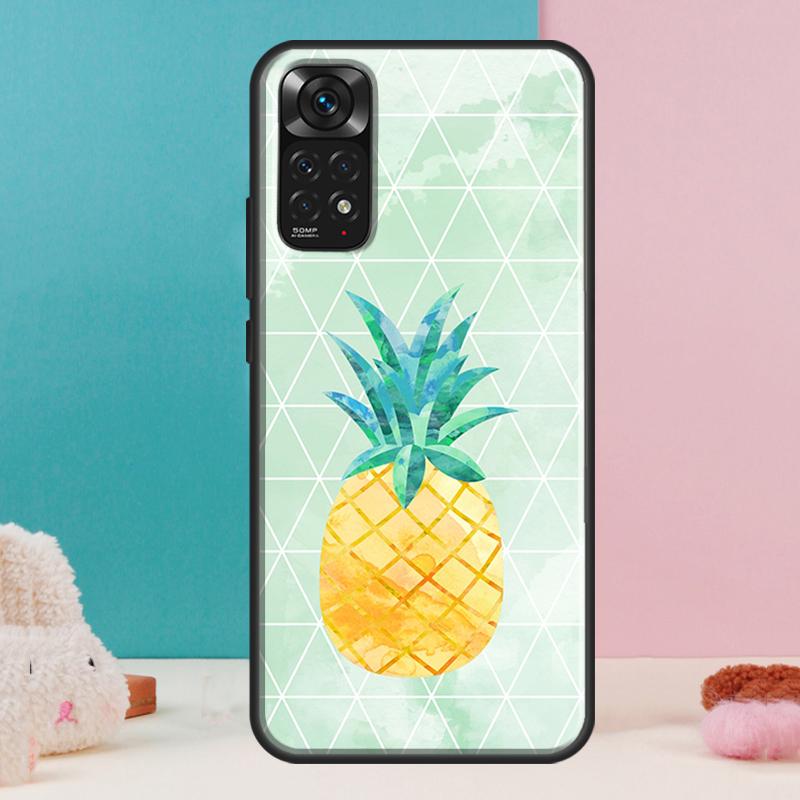 Summer Fruit Pineapple Case For Xiaomi Redmi Note 12 11 10 9 8 Pro 9S 10S 11S 12S Redmi 12C 9A 9C 10A 10C Coque