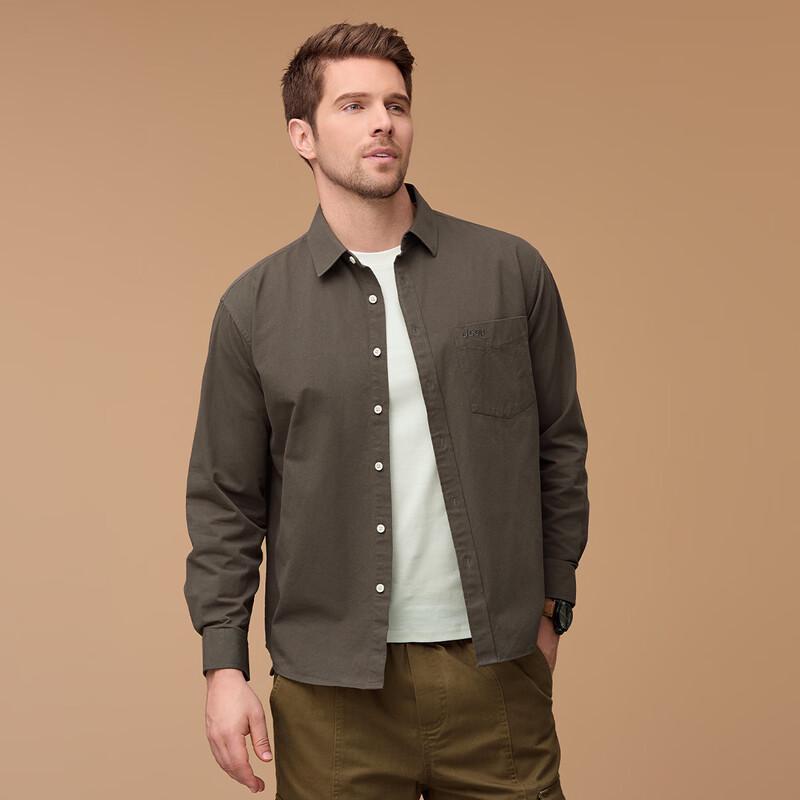 Jeep Men's Long Sleeve Casual Denim Shirt
