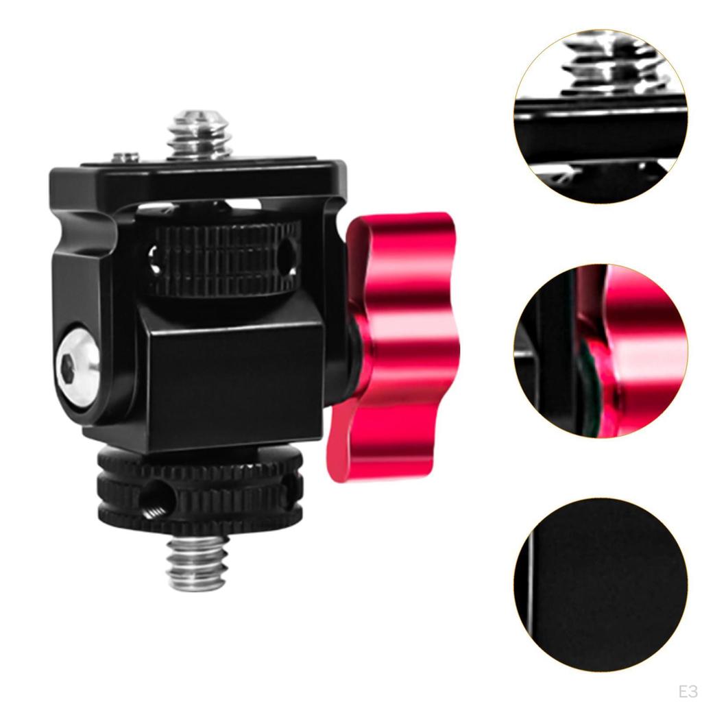 Fluid Head Pan Tilt Monitor Holder Mount Rod Clamp Small Mini Tripod for Mirrorless