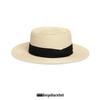 Women's Flat-Brim Straw Hat with Bow - Stylish Sun Protection for Beach & Photography Vacations