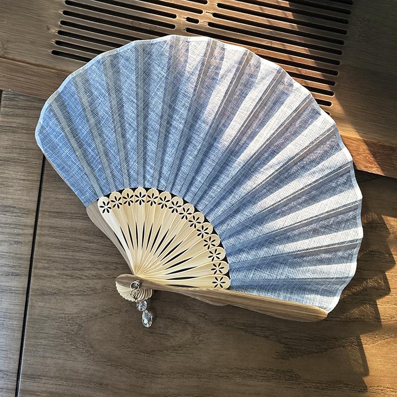Hand Fold Fan Retro Adornment Woman Man Dance Props Wedding Living Room Cabinet Decor Bamboo Wood Silk Flower Folding Fan