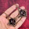 Faceted mozambique garnet earring copper wire wrapped earring handmade gemstone earrings copper jewelry healing stone earring gifts for her