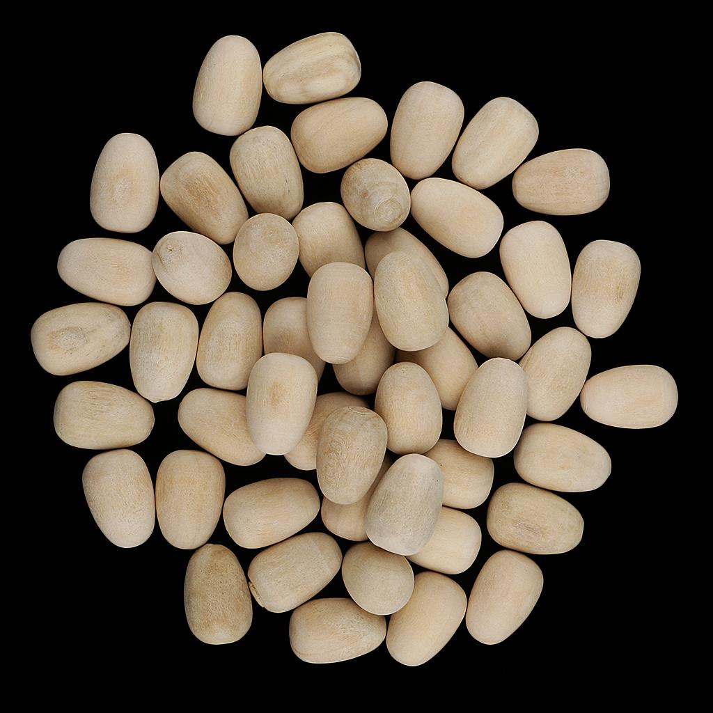 50 Pieces Unpainted Wooden Eggs 16x12mm – For Easter, Crafts, and Displays Easter eggs, charming