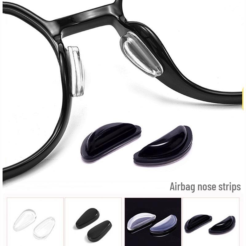 

Silicone Air Cushion Nose Pad Spacers for Eyeglasses Fish Tail - Black