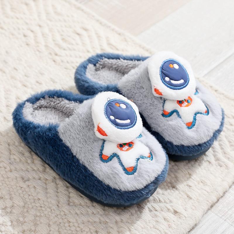 Winter Children's Cotton Slippers Indoor Warm and Non-slip Home Cute Cartoon Men's and Women's Cotton Shoes Are Comfortable