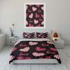 Various Size Romantic Heart-Themed Gift Set  Kid'S And Adults' Bedroom Decor, Exquisite Three-Piece Bedding Set Gift