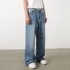 Men‘s Y2K Vintage Casual Wide Leg Jeans Ful Lentgh Baggy Pants Trousers Light Blue Denim Jeans New Streetwear Hip Hop
