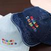 Spring & Autumn Unisex Baby Denim Hat with Embroidered Letters